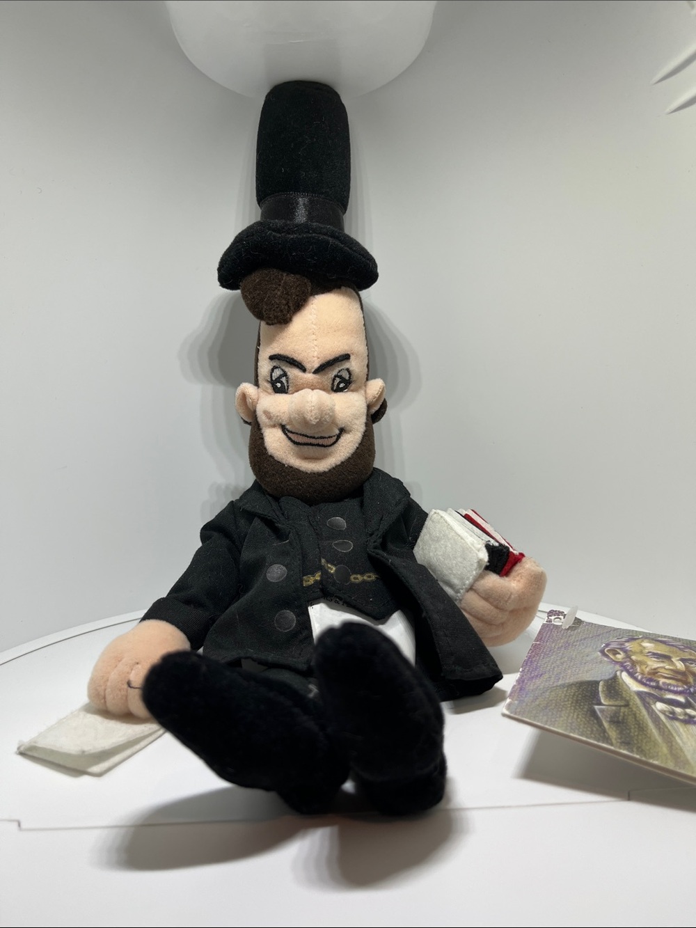 Vintage Abraham Lincoln "Famous Be'an Collectible" plush doll